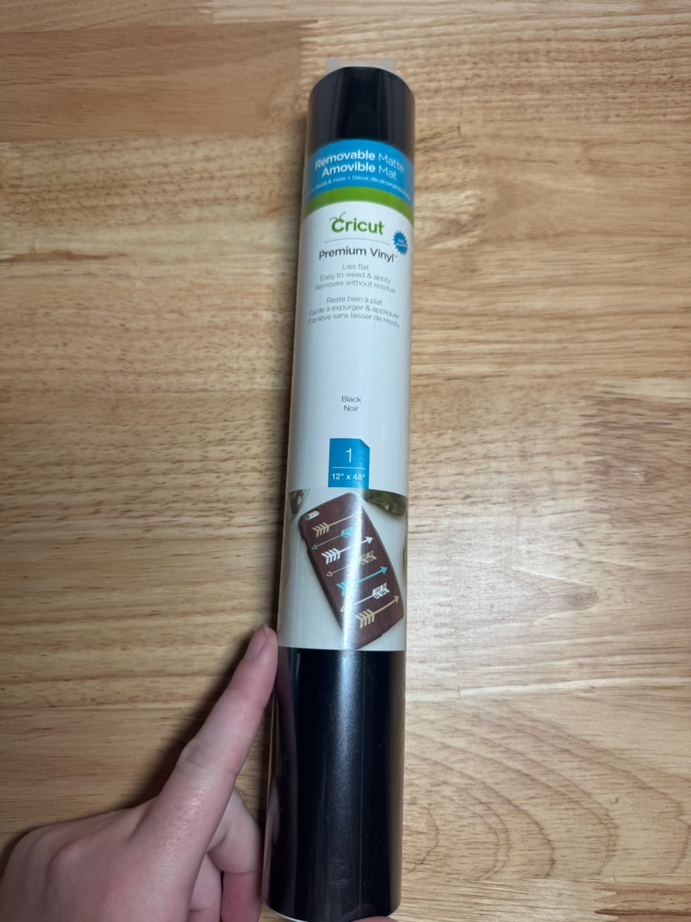 Cricut Premium Removable Matte Vinyl Roll in Black